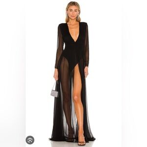 Retrofete Angela Silk Chiffon Dress - Black